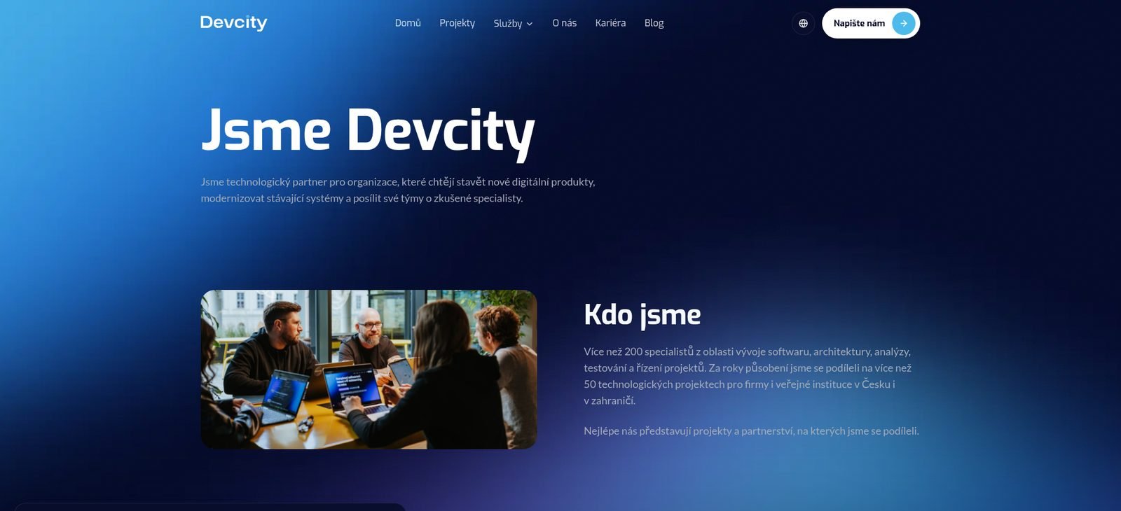 Devcity – partner pro digitální transformaci – náhled 2